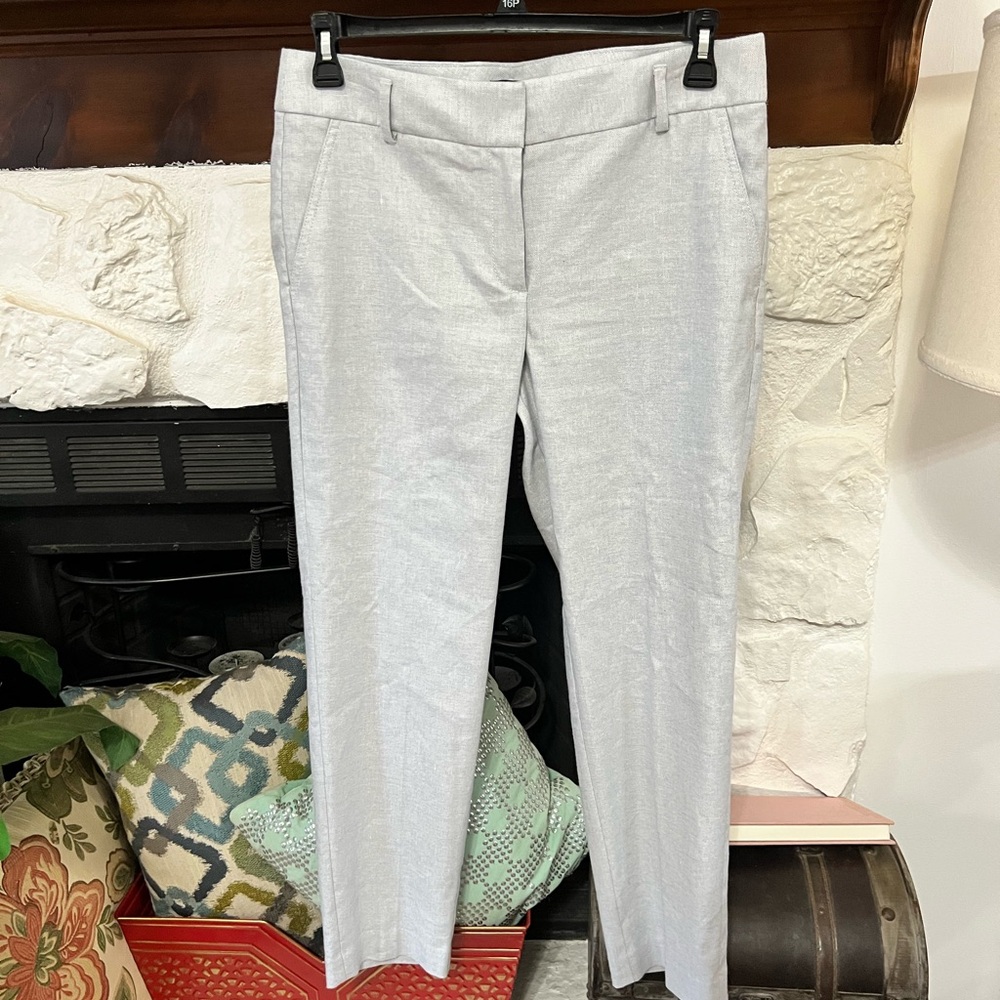 LOFT Light Blue Linen Blend Straight Leg Pants NWT Women’s Size 10